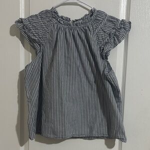 J.Crew striped flutter top